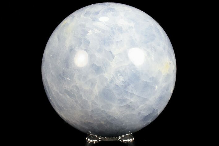 Polished Blue Calcite Sphere - Madagascar #74450